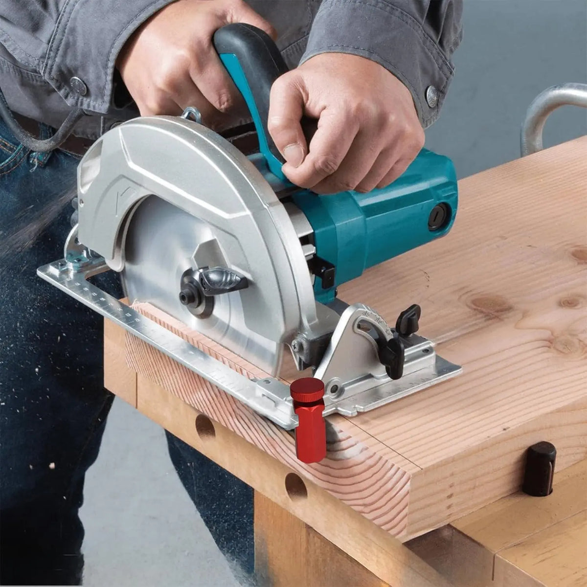 Tall Stair Gauges for Framing Square with Holder and Hook, Framing Jig for Speed Square, Framing Square Stops for Carpentry Squares & Circular Saw