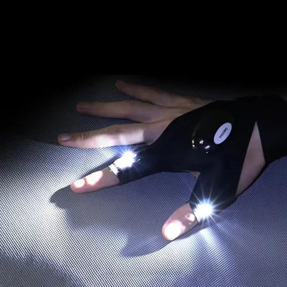 Linterna de guante LED, guantes de pesca luminosos, guantes de luces de dedo para iluminación de mantenimiento de emergencia