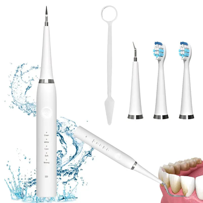 Ultrasonic Dental Plaque Remover for Humans & Pets - Professional Teeth Cleaning Kit for Tartar & Stain Removal, Safe & Gentle Electric Toothbrush for Cats, Dogs and People #SummerVibes